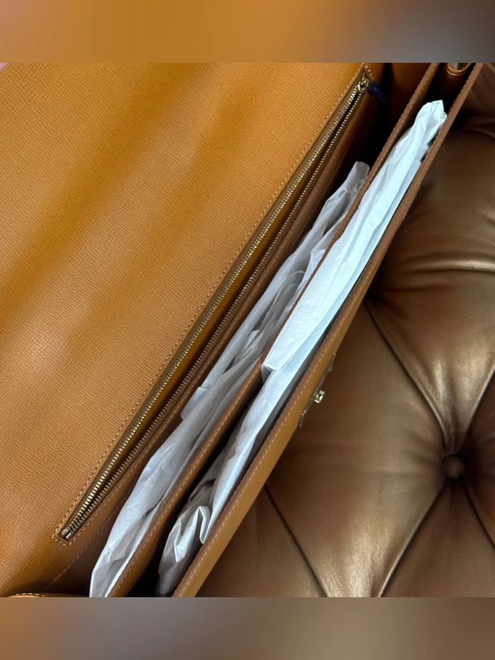 NEW STICKERS Rolex Valextra Havana Brown Leather Briefcase Very RARE TAG KEY